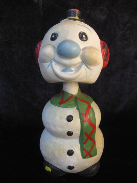 Vintage Bobble Head Bobblehead Snowman Mid Century