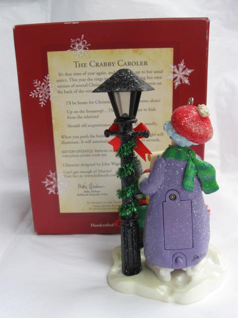 Hallmark 2005 The Crabby Caroler Maxine Magic Christmas Tree Ornament