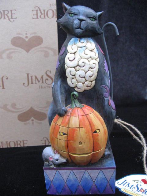 Jim Shore Scaredy Cat Halloween Black Cat Figurine