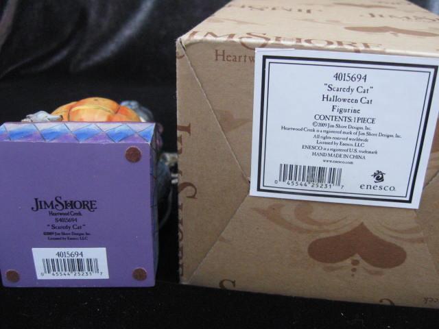 Jim Shore Scaredy Cat Halloween Black Cat Figurine