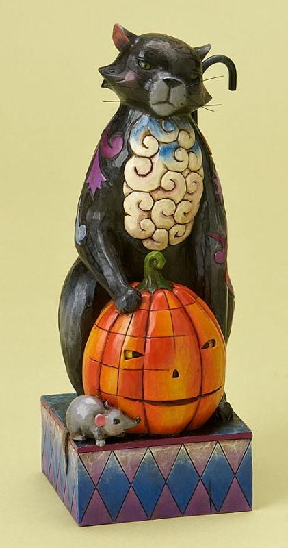 Jim Shore Scaredy Cat Halloween Black Cat Figurine