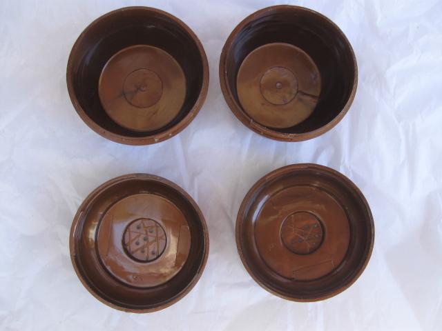 Vintage Admiration Lusterware Copper Colored Salt & Pepper Shakers