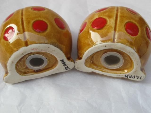 Vintage Ladybug Salt & Pepper Shakers