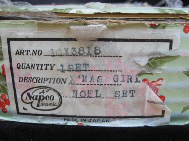 Vintage Napco Pajama Children NOEL Candle Holders In Original Box