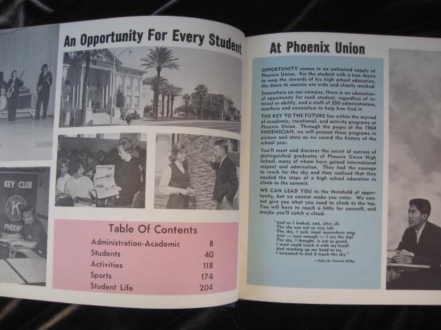 Phoenician, Phoenix Union High School Yearbook 1964 Phoenix, Arizona