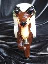 Vintage Reindeer & Sleigh Napco Christmas Planter or Candy Container