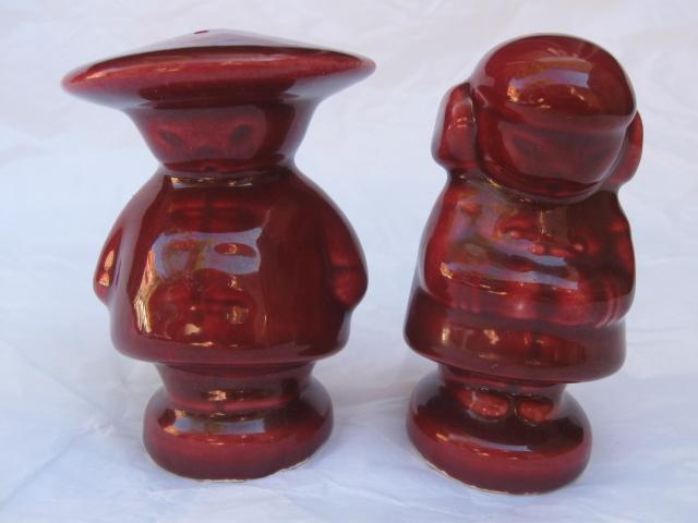 Chinese or Japanese Man & Woman Salt & Pepper Shakers