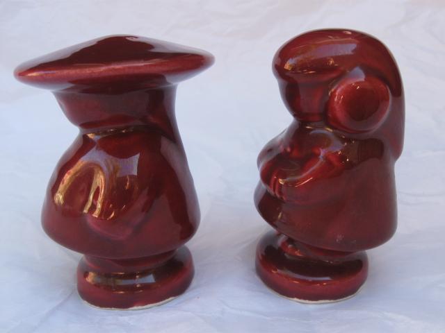 Chinese or Japanese Man & Woman Salt & Pepper Shakers