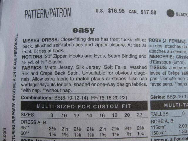 Butterick B5132 B 5132 Sexy Little Black Dress Misses' Dress Sewing Pattern