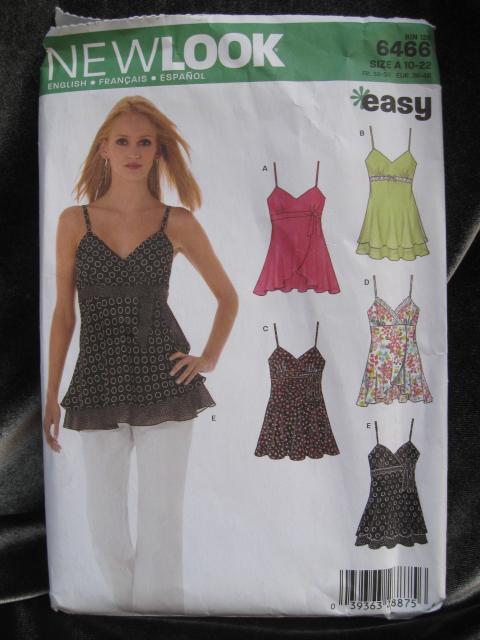 New New Look Simplicity 6466 Sexy Misses' Summer Top Sewing Pattern