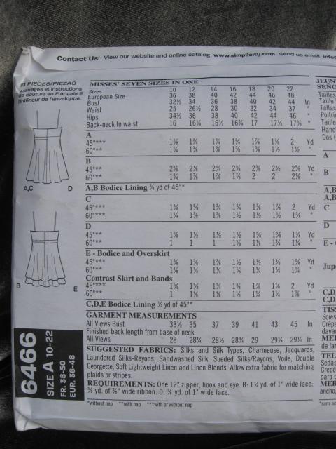 New New Look Simplicity 6466 Sexy Misses' Summer Top Sewing Pattern
