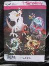 Simplicity Crafts 4063 Fantasy Renaissance Stuffed Dragon Sewing Pattern OOP