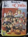 Simplicity Crafts 7155 Stuffed Monkey & Clothes Sewing Pattern
