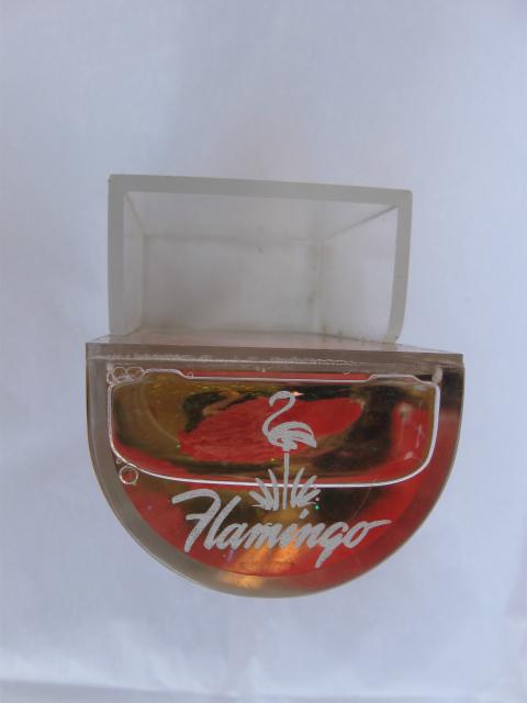 Pink Flamingo Waterglobe Water Globe Pen or Pencil Holder