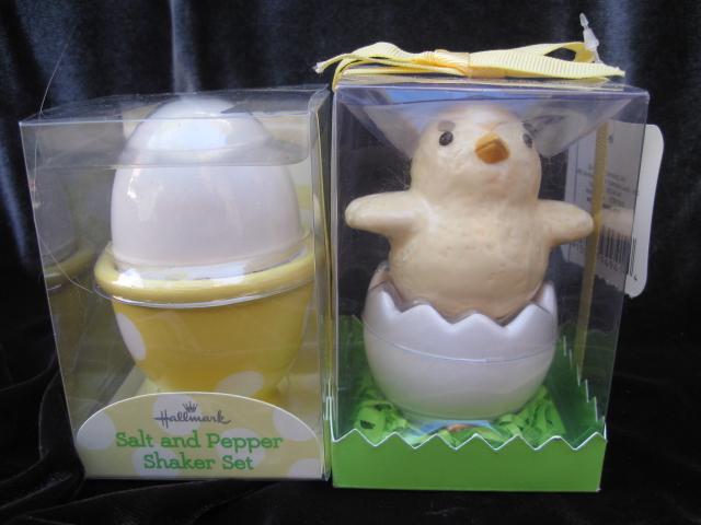 Lot of 2 New Hallmark Spring & Summer Chick & Eggs Salt & Pepper Shakers