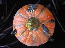 New Halloween Pumpkin With Black Mice Tabletop Display