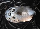 Cast Iron Silver & Black Cat Hanging Candle Holder Garden Figurine Doorstop