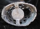 Cast Iron Silver & Black Cat Hanging Candle Holder Garden Figurine Doorstop