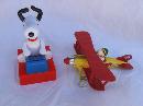 Vintage Peanuts Snoopy The Red Baron Die Cast Plane Aviva toy Co. 1965 + Bonus