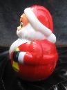 Vintage Roly Poly Hard Plastic Santa Claus Toy