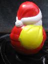 Vintage Roly Poly Hard Plastic Santa Claus Toy
