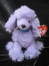 Ty Demure The Purple Poodle Dog Retired Beanie Baby