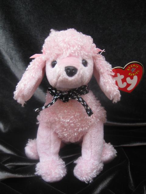 Ty Brigitte The Pink Poodle Dog Retired Beanie Baby