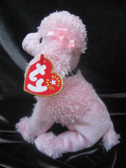 Ty Brigitte The Pink Poodle Dog Retired Beanie Baby