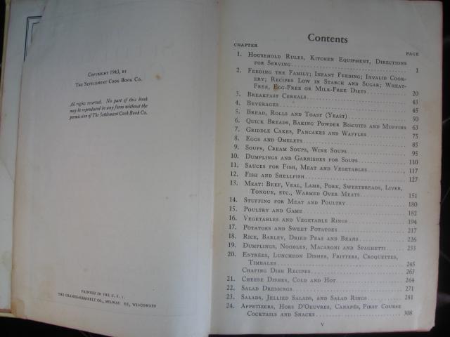 Vintage 1943 The Settlement Cook Book