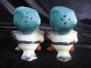 Vintage Courting Yellow Canary Birds With Hat & Flowers