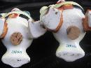 Vintage Courting Yellow Canary Birds With Hat & Flowers