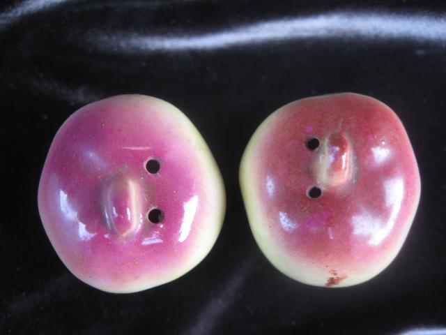 Vintage Anthropomorphic Apple Salt & Pepper Shakers With Original Label
