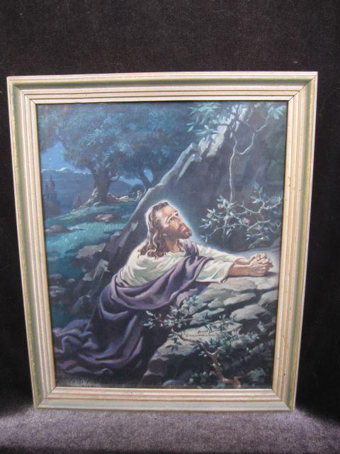 Christ in Gethsemane 1941 Print By Warner Sallman