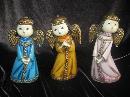 Vintage Paper Mache Singing Angels Set of 3
