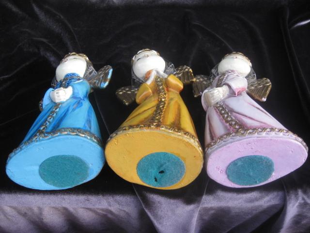 Vintage Paper Mache Singing Angels Set of 3