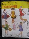 McCall's 3349 Girls' Cheerleader Ice Skating Pom Pom Halloween Costume Sering Pattern