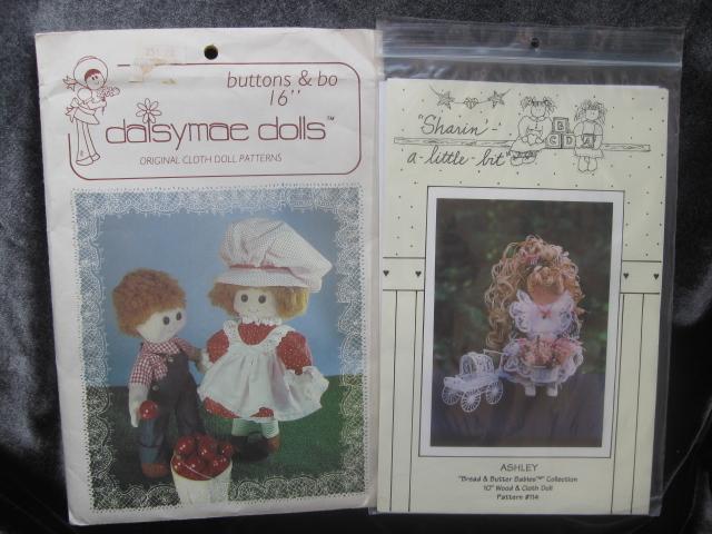 2 Doll Sewing Patterns Buttons & Bo 16