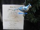 Hallmark 2012 Blue Jay Miniature Beauty Of Birds Series Christmas Ornament