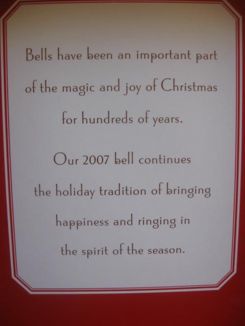 Lot of 4 Hallmark 2007 Porcelain Bell Ornaments