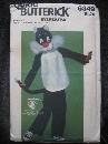 New Vintage Butterick 6349 Sylvester Halloween Costume & Mask Sewing Pattern Children's S M L