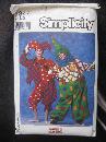 Vintage Simplicity Clown Mime Halloween Costume Sewing Pattern Adult Large