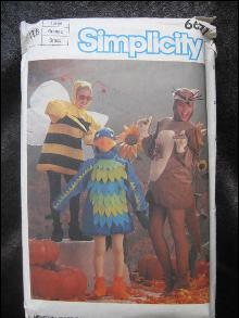 Vintage Simplicity 6671 Parrot Kangaroo Bumble Bee Halloween Costume Sewing Pattern Adult Large