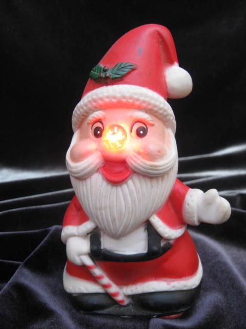 Vintage Santa Claus With Blinking Nose