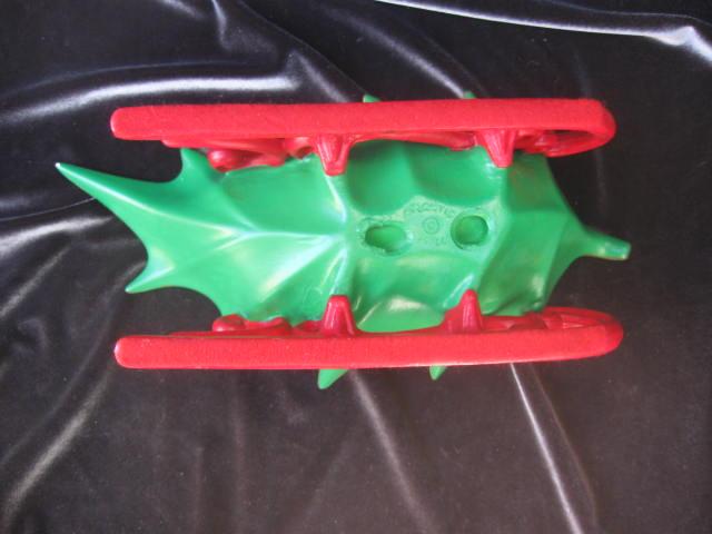Vintage Atlantic Mold Holly Leaf Christmas Sleigh Candy Dish Or Centerpiece