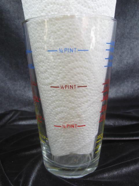 Vintage Libby Advertising Measuring Glass GMP In A Glass Union Made