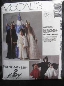 McCall's 3885 Adult Wizard, Angel King Queen Halloween Costume Sewing Pattern