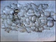 Lot of 39 Aluminum Cookie Cutters Christmas Easter Halloween & More