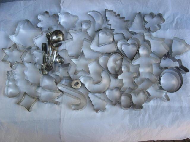 Lot of 39 Aluminum Cookie Cutters Christmas Easter Halloween & More