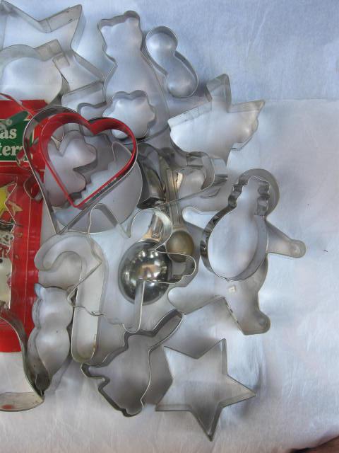 Lot of 37 Aluminum Cookie Cutters Christmas Easter Halloween & More