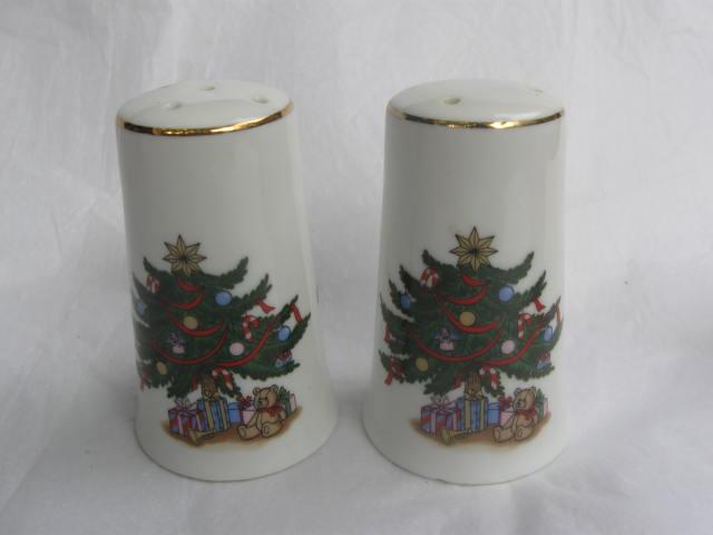 Vintage Christmas Tree Salt & Pepper Shakers